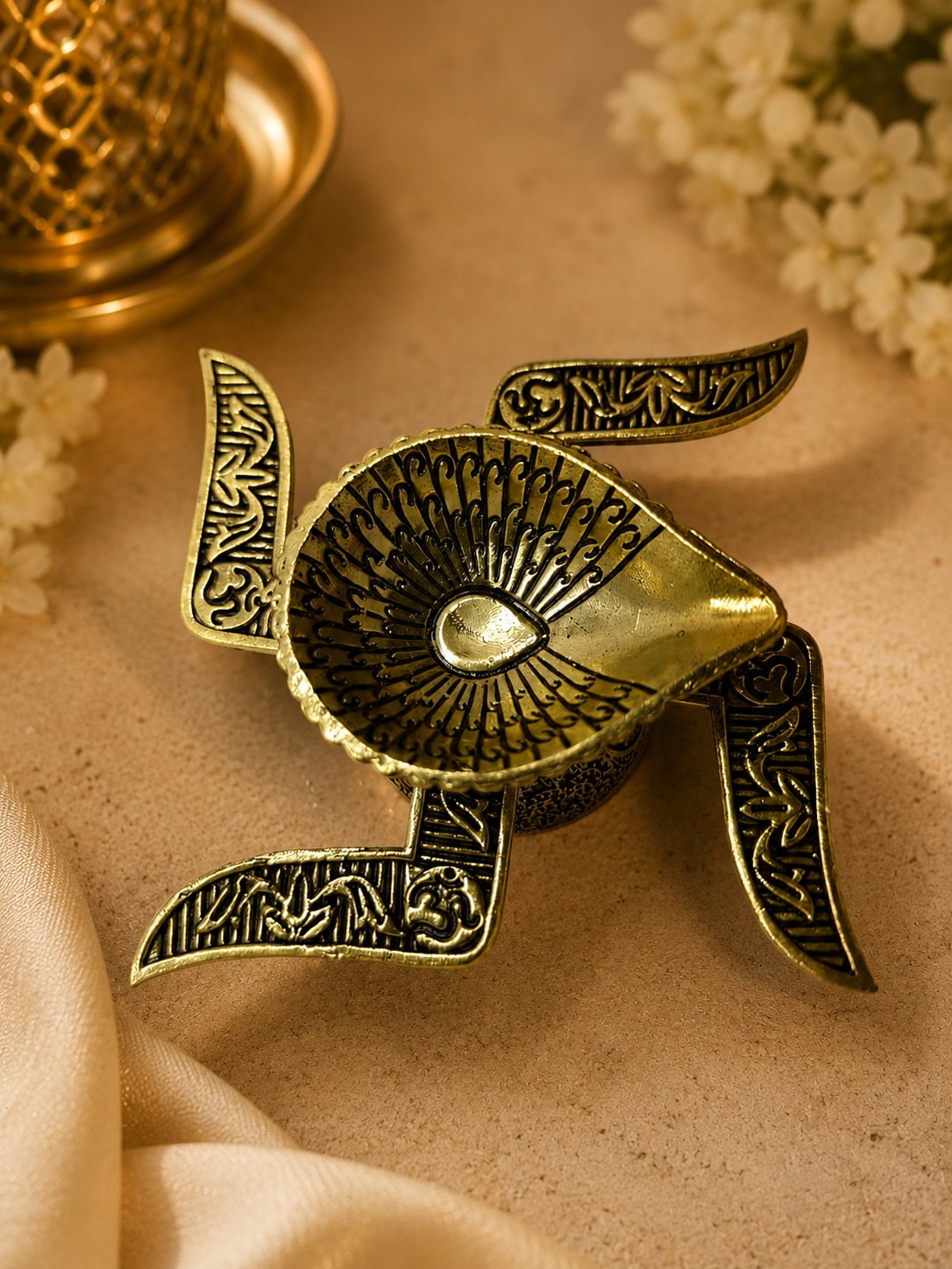 Antique Brass Decorative Diya