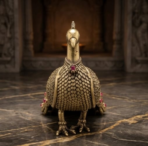Premium Brass Peacock Decorative Showpiece